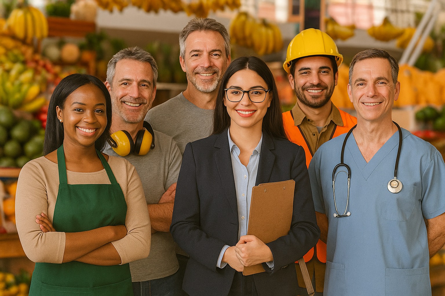 Grupo de personas gestionando juntas comunitarias